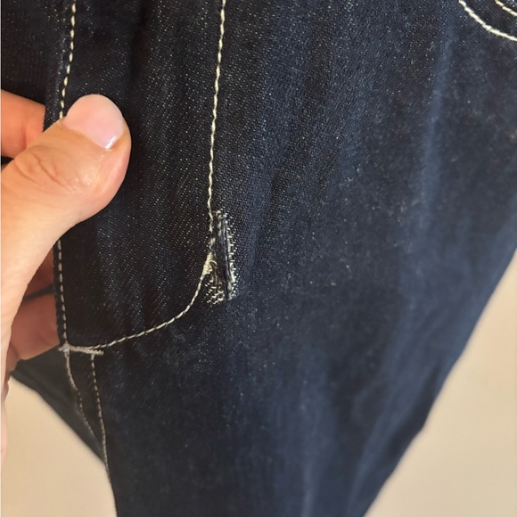 WeWoreWhat Bustier Wide Leg Jumpsuit Overalls in Indigo Denim Size 2 NWT - Picture 8 of 8